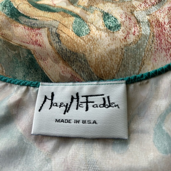 Mary McFadden Vintage Caftan Silky Satin Excellent One Size - Picture 6 of 12